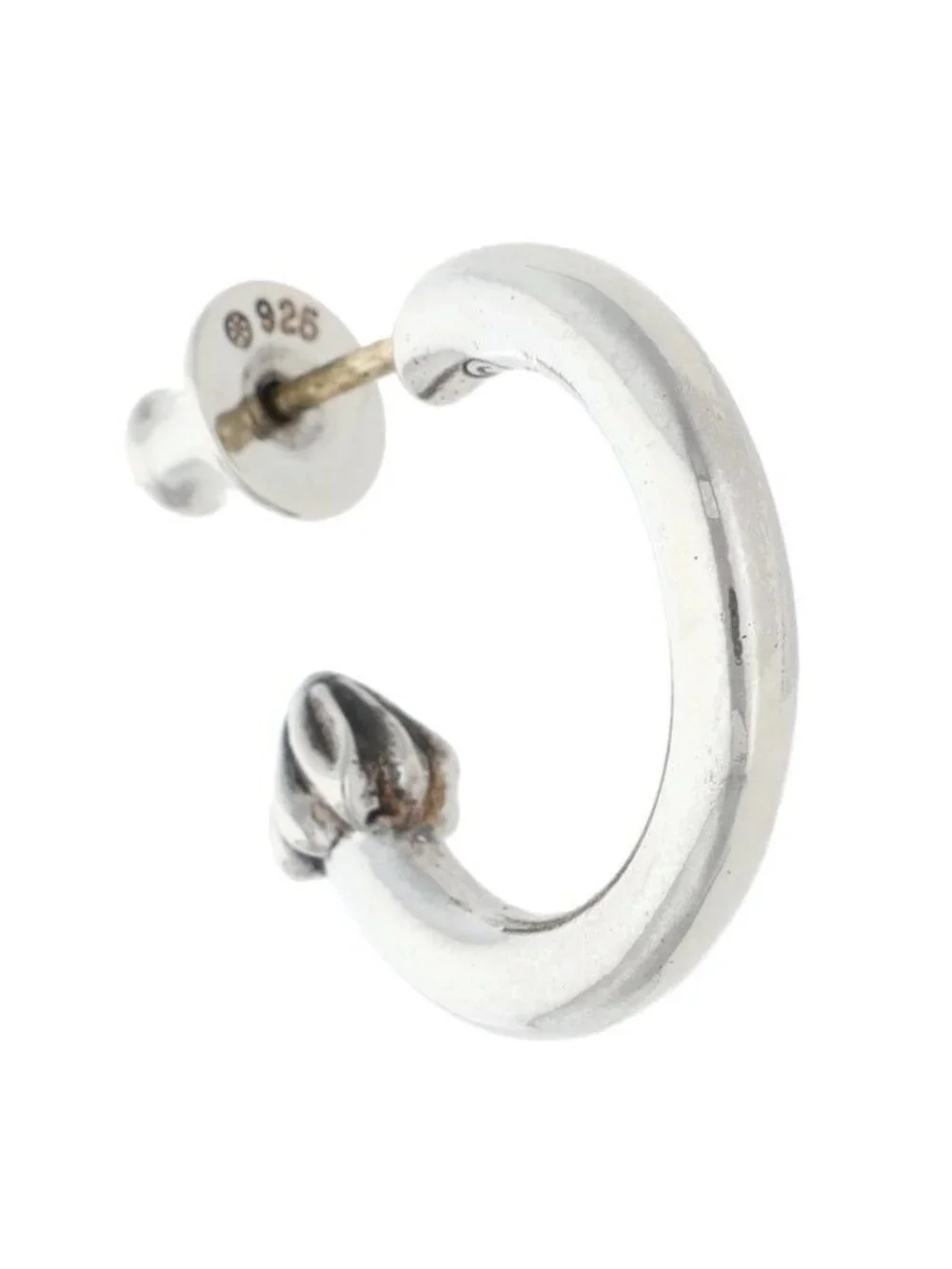 Chrome Hearts Hoop Plain Silver Earrings